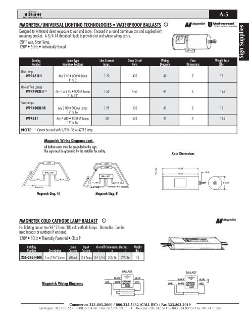 Section A - Sign Supplies - Home | Interstate Electric Corporation