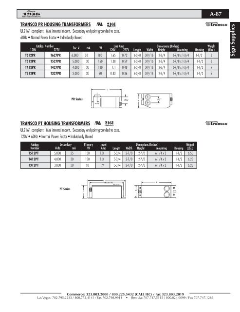 Section A - Sign Supplies - Home | Interstate Electric Corporation