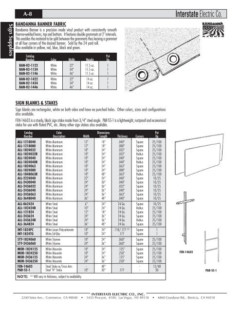 Allanson Ballast Chart