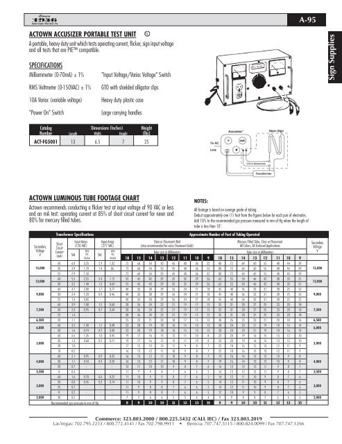 Section A - Sign Supplies - Home | Interstate Electric Corporation