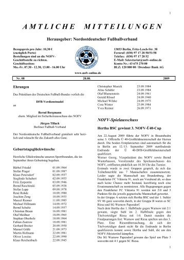 AMTLICHEMITTEILUNGEN - Nordostdeutscher Fußballverband