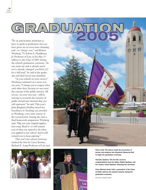 Issue 73 - Stanford Lawyer - Stanford University