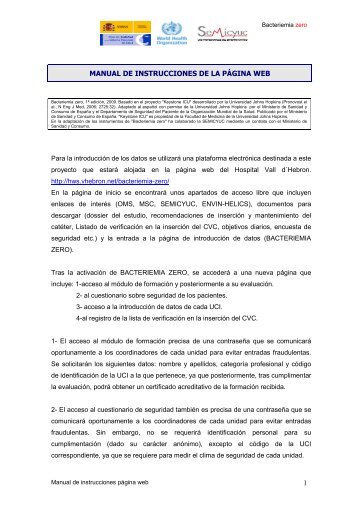 1 manual de instrucciones de la página web - Aplicació no ...