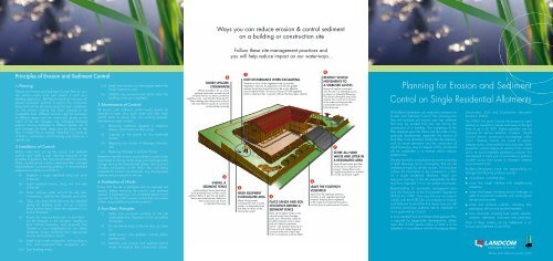 Planning for Erosion and Sediment Control on Single ... - Landcom