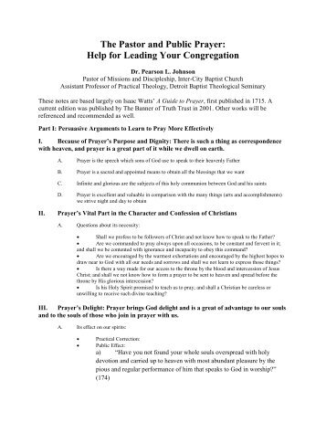 notes - Detroit Baptist Theological Seminary