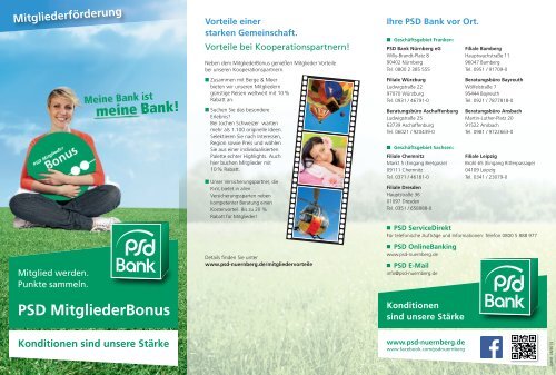 Flyer zum MitgliederBonus-Programm - PSD Bank Nürnberg eG