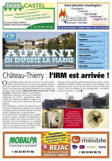 Cha Teau Thierry L Irm Est Arriva C E Autant En Emporte La Marne