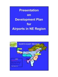 Presentation on Development Plan for Airports in NE Region by AAI
