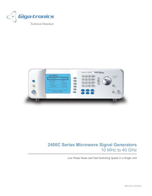 2400c Series Microwave Signal Generator Giga Tronics 