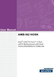 User Manual AIMB-562 KIOSK