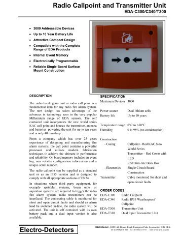 C300 datasheet - Alarm Radio Monitoring Ltd - UK.COM