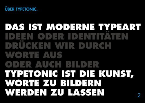 Contemporary Type Art. Created in Germany. - TypeTonic