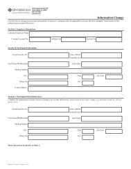 Retirement Participant Information Change Form