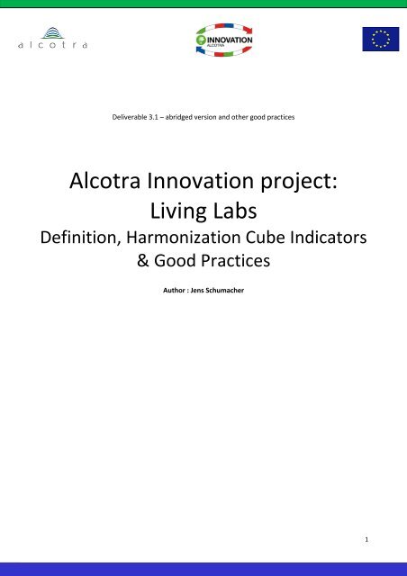 Short guide on Living Labs and some good practices - ALCOTRA ...
