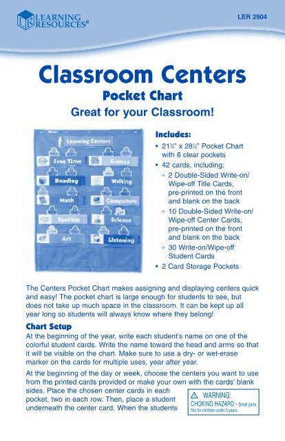 Learning Resources Pocket Chart