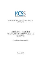 VlerÃ«simi i Sektorit tÃ« SigurisÃ« nÃ« Republiken e KosovÃ«s - QKSS