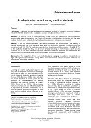 Academic misconduct among medical students - South East Asian ...