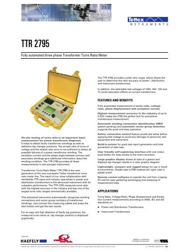 TTR 2795 - Haefely Test AG