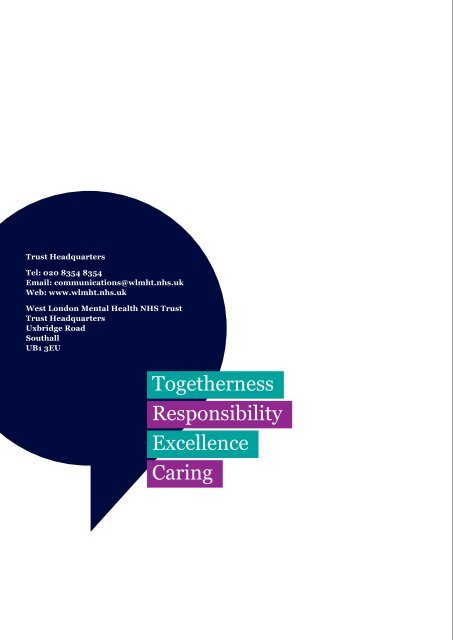 Annual Report 2010-11 - West London Mental Health NHS Trust