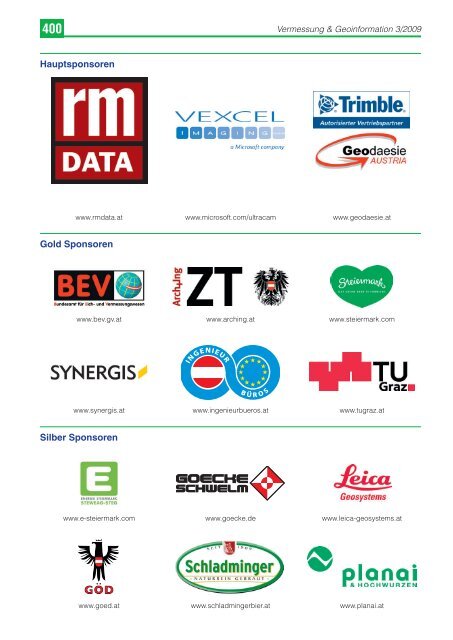 Vermessung Geoinformation Vermessung ... - Geodaetentag.at