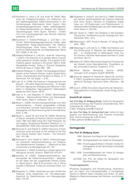 Vermessung Geoinformation Vermessung ... - Geodaetentag.at