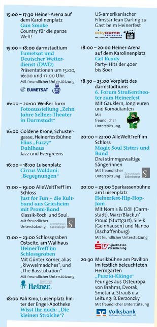 Kurzflyer Heinerfestprogramm