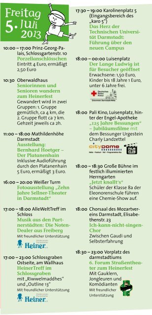 Kurzflyer Heinerfestprogramm