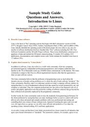 Q & A Introduction to Linux - Madasafish web space holding page