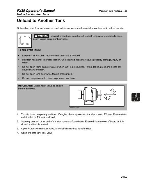 FX25 Operator's Manual - Ditch Witch