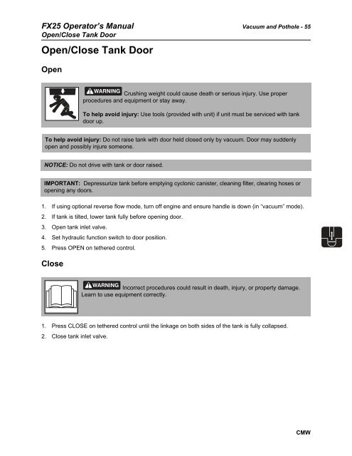 FX25 Operator's Manual - Ditch Witch