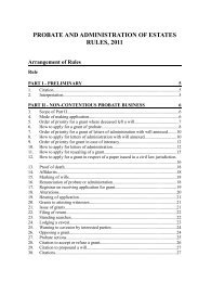 PROBATE AND ADMINISTRATION OF ESTATES RULES, 2011