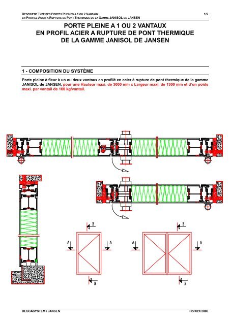 Seuil de porte et pont thermique