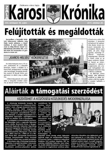 Felújították és megáldották - Zalakaros