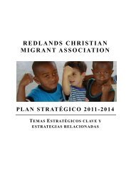 REDLANDS CHRISTIAN MIGRANT ASSOCIATION