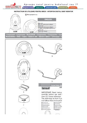 instructiuni de utilizare pentru brevi - interfon digital ... - Bebelusul tau