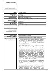 curriculum vitae - Sala stampa - Ministero della Salute