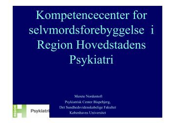 Kompetencecenter for selvmordsforebyggelse i Region ...