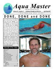 April/May 2007 - Oregon Masters Swimming