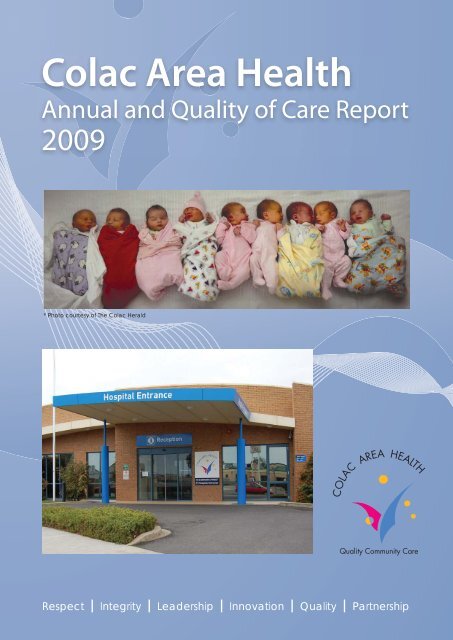 Colac Area Health Annual and Quality of Care Report 2009