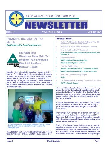 October 2004 Edition Of SWARH(VIC) Newsletter - South West ...