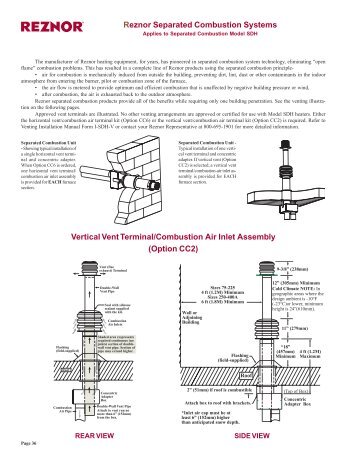 Reznor Separated Combustion Systems Vertical ... - Agencespl.com