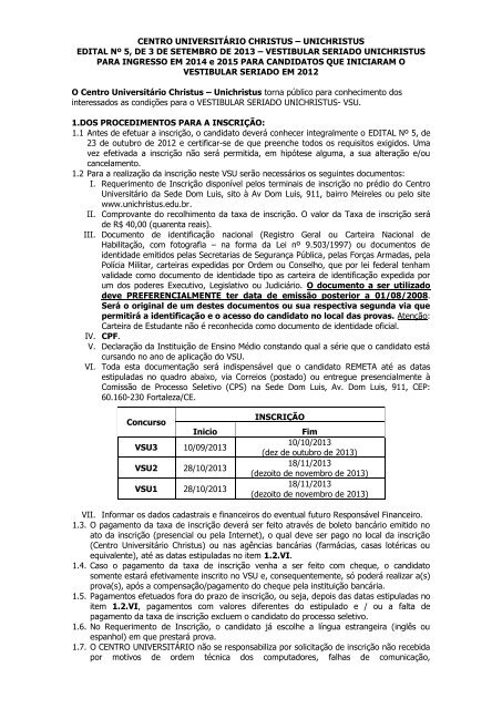 Unichristus obtém a maior nota entre as instituições particulares do Ceará  - Unichristus