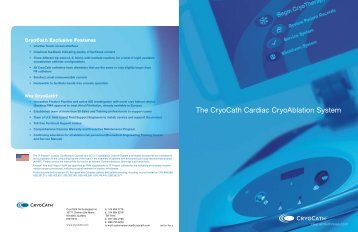 The CryoCath Cardiac CryoAblation System