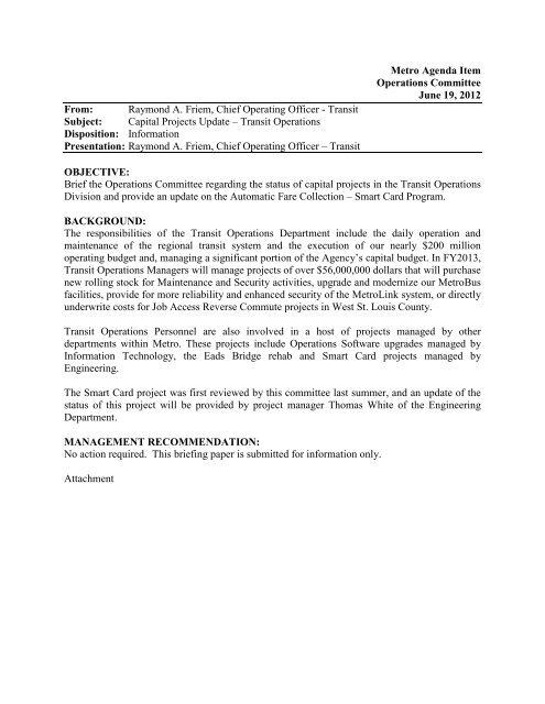 NOTICE OF MEETING AND AGENDA - Metro Transit