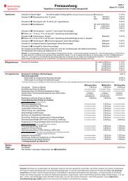 Preisaushang Sparkasse Weserbergland