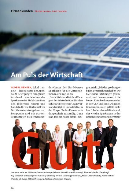 Am Puls Der Wirtschaft Nord Ostsee Sparkasse