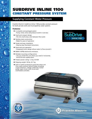 SubDrive Inline 1100 Brochure - Franklin Electric