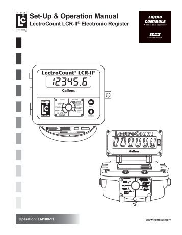 LCR-II Set-up and Operation Manual - Liquid Controls