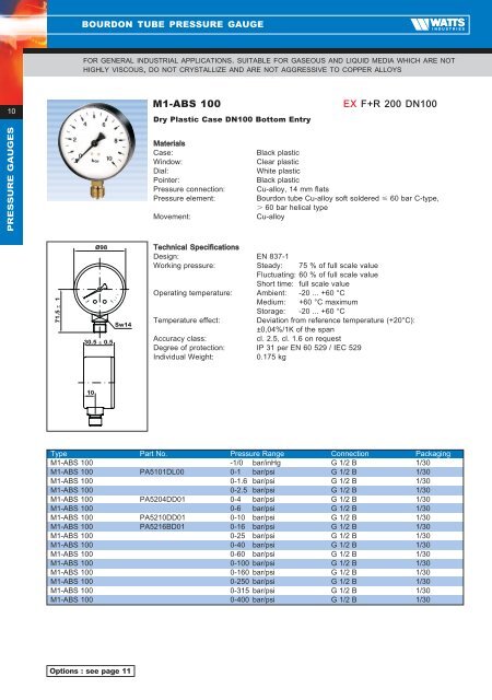 Pressure & Temperature Gauges - Watts Industries