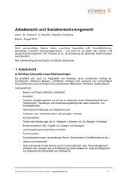 Arbeitsrecht / Sozialversicherungsrecht - Vitamin b